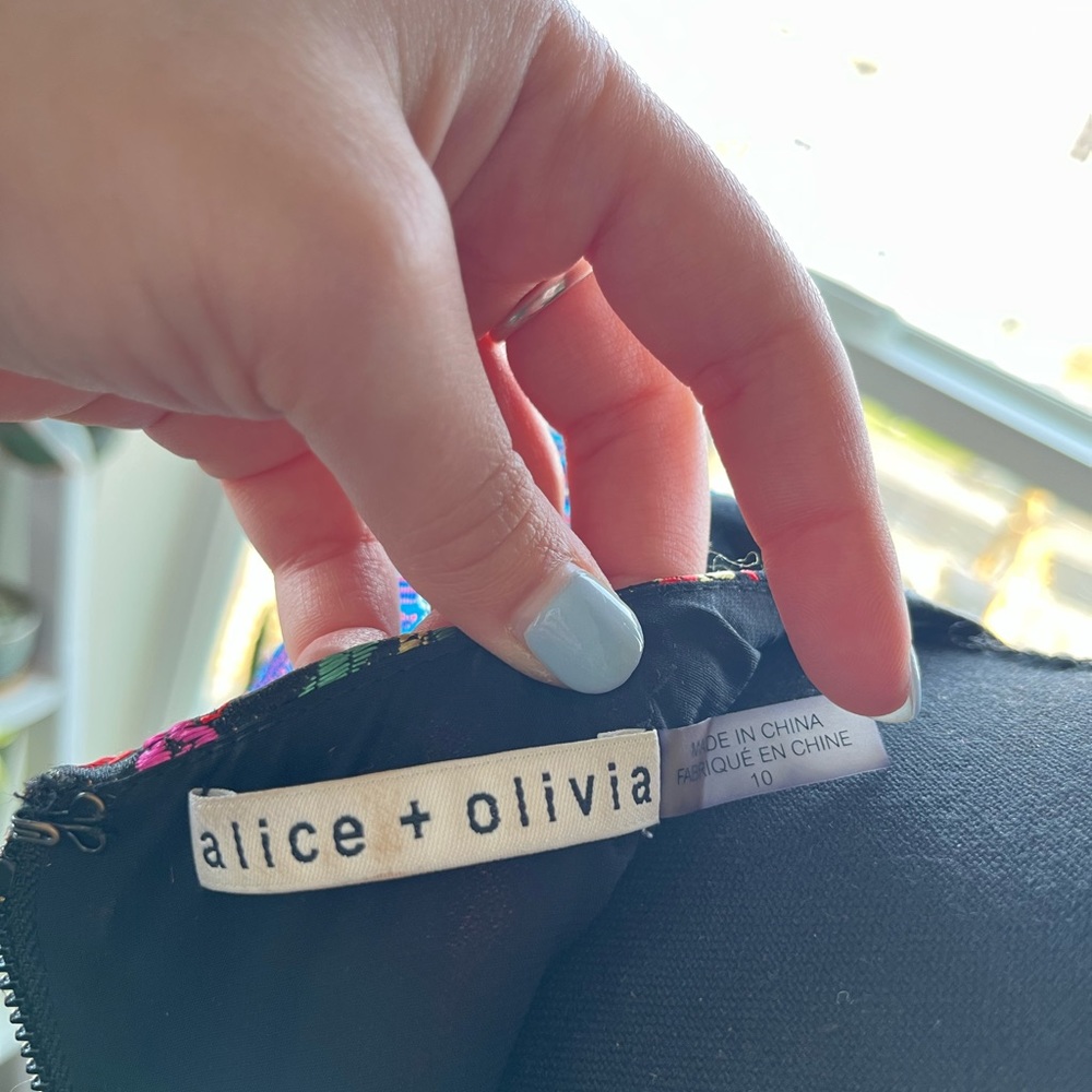 Alice & Olivia Multicolored Patterned Dress - image 5